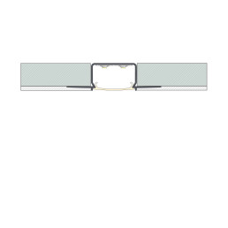 LED profilio komplektas HORST priglaistomas platus, aliuminis, anoduotas, baltas dangtelis 2.02 m