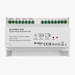 Rėlių blokas ZigBee signalo DIN bėgeliui, 4x16A, 230Vac