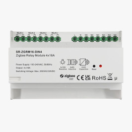Rėlių blokas ZigBee signalo DIN bėgeliui, 4x16A, 230Vac