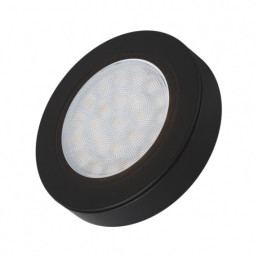 LED šviestuvėlis, baldinis, OVAL, 2W, juodas, 3000K šiltai balta, su jungtimi L813