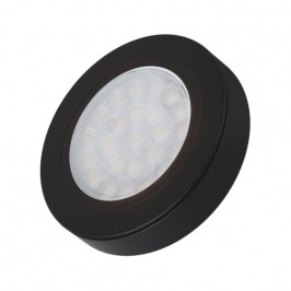 LED šviestuvėlis, baldinis, OVAL, 2W, juodas, 3000K šiltai balta, su jungtimi L813