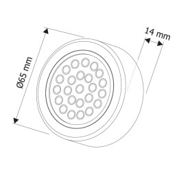 LED šviestuvėlis, baldinis, OVAL, 2W, juodas, 3000K šiltai balta, su jungtimi L813