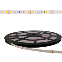 LED juosta, 50m ritė, 24V 9.6W/ m nehermetiška IP20 šiltai balta 3000K 111lm/ W Bridgelux LED