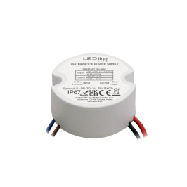 LED maitinimo šaltinis 24V 30W IP67 LITE ⌀50mm x 22mm