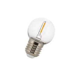 Lemputė E27 230V G45 1W, FILAMENT, šiltai balta 2700K, 50lm, plastikinė, THORGEON