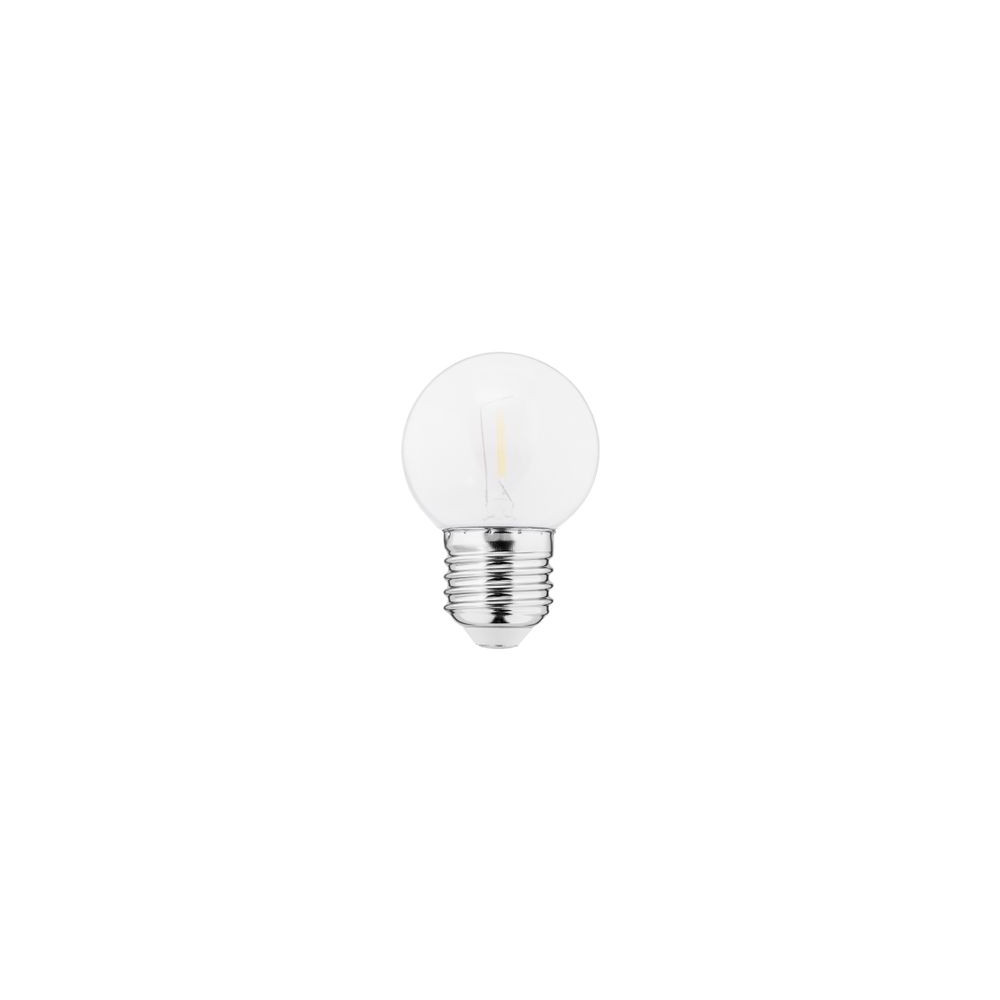 Lemputė LED E27, 230V, 1W, G45, 50lm, 2700K, FILAMENT U, PC matinė
