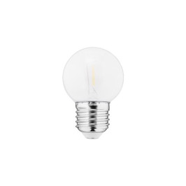 Lemputė LED E27, 230V, 1W, G45, 50lm, 2700K, FILAMENT U, PC matinė