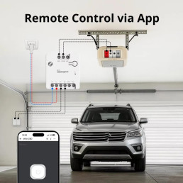 Išmani relė MINI-ZBD, Zigbee, sausas kontaktas NO/ NC, 100-240Vac / 12-48Vdc, SONOFF