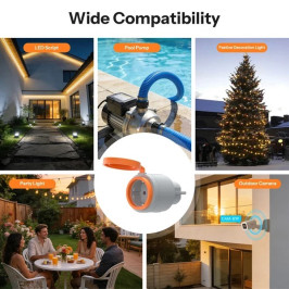 Išmanusis lauko kištukinis lizdas S61s, Wi-Fi, Matter, IP44, 16A, F tipo, S61STPF-PM-O, SONOFF