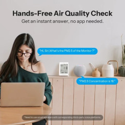 Išmanusis oro kokybės matuoklis AirGuard PM2.5, Wi-Fi, su LCD ekranu, SAWF-07P, SONOFF