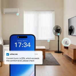 Išmanusis temperatūros ir drėgmės jutiklis, ZigBee 3.0, su LCD ekranu, 2-os kartos, SNZB-02DR2, SONOFF