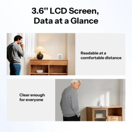 Išmanusis temperatūros ir drėgmės jutiklis, ZigBee 3.0, su LCD ekranu, 2-os kartos, SNZB-02DR2, SONOFF