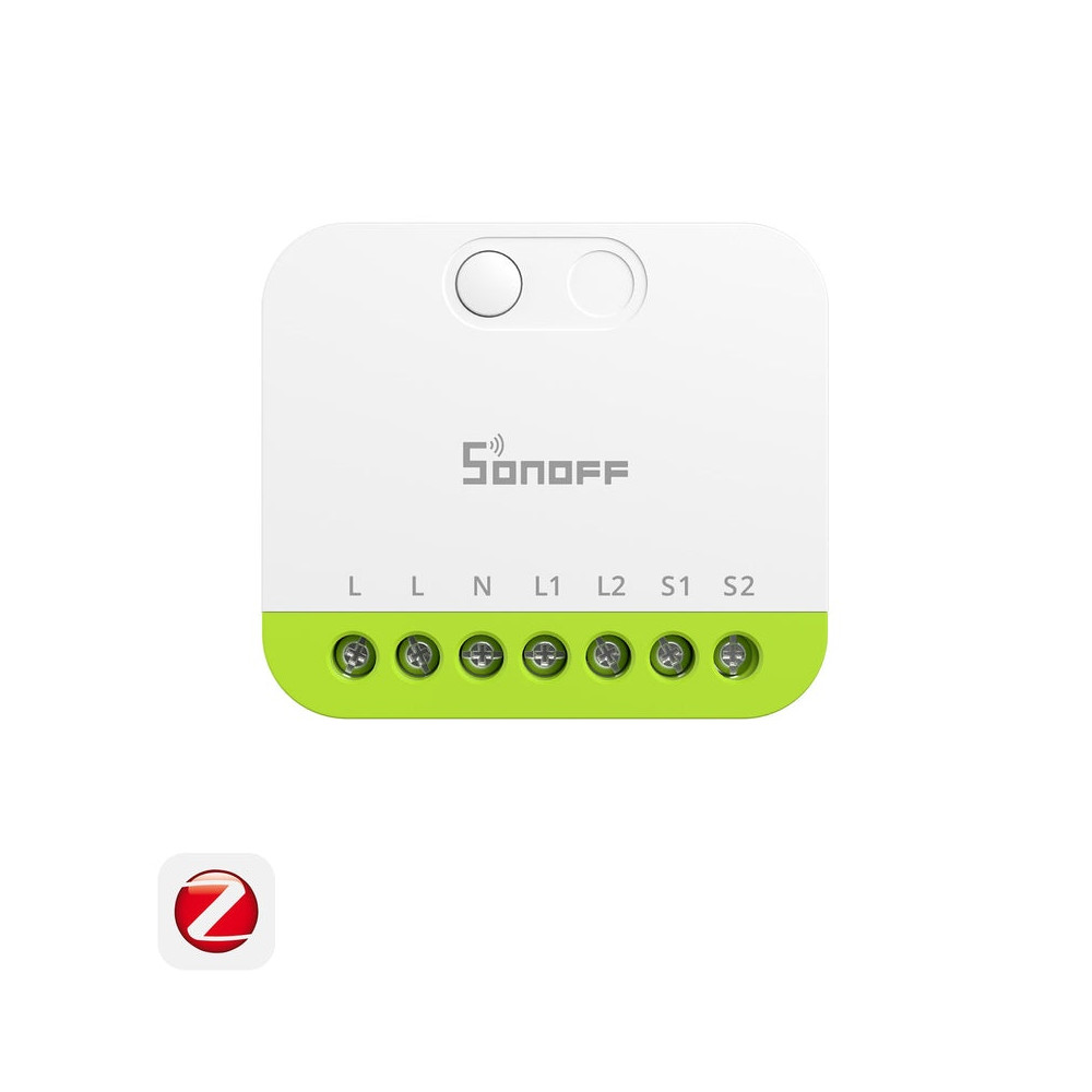 Išmanusis sieninis jungiklis MINI-ZB2GS, Zigbee, 2 kanalų, SONOFF