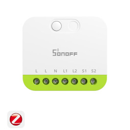Išmanusis sieninis jungiklis MINI-ZB2GS, Zigbee, 2 kanalų, SONOFF