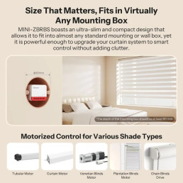 Išmanusis roletų / žaliuzių jungiklis MINI-ZBRBS, Zigbee, procentinis valdymas, SONOFF