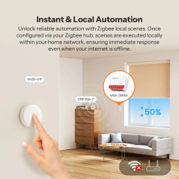 Išmanusis roletų / žaliuzių jungiklis MINI-ZBRBS, Zigbee, procentinis valdymas, SONOFF