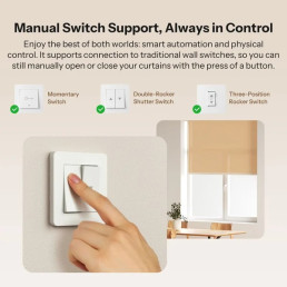 Išmanusis roletų / žaliuzių jungiklis MINI-ZBRBS, Zigbee, procentinis valdymas, SONOFF