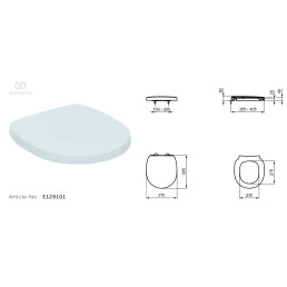 WC dangtis IDEAL CONNECT Space, Soft close, baltas