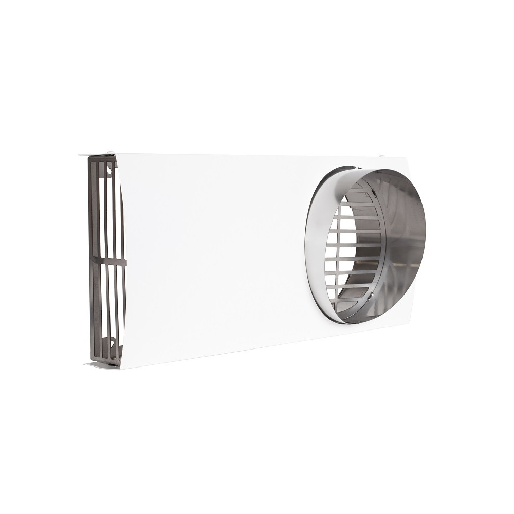 Lauko grotelės dvigubos STDB d200, baltos sp., ner. plieno