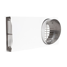 Lauko grotelės dvigubos STDB d200, baltos sp., ner. plieno