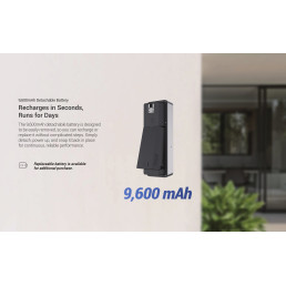 Bevielis lauko durų skambutis Wi-Fi 6 2.4GHz, 5MP, įkraunamas 9600 mAh