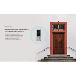 Bevielis lauko durų skambutis Wi-Fi 6 2.4GHz, 5MP, įkraunamas 9600 mAh