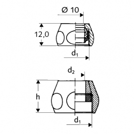 SCHELL veržlė konusinė vamzdeliui 1/2"x10