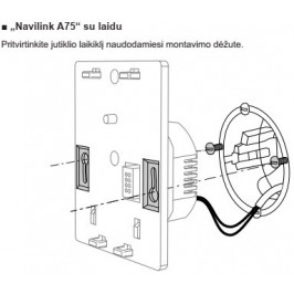 Kambario termostatas Navilink A75. Laidinis maitinimas 12/24VAC/DC