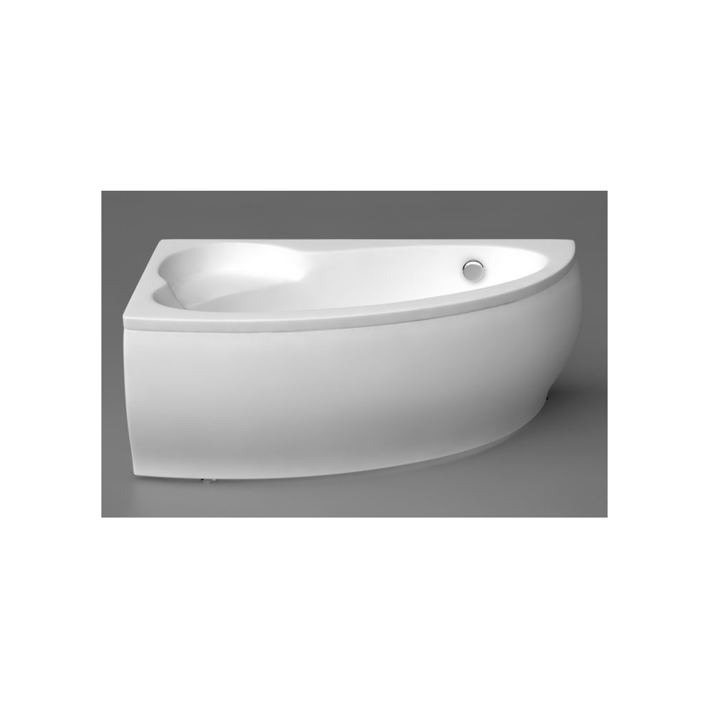 Akmens masės vonia Vispool Piccola 1540x950 mm dešininė balta