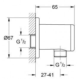 Relexa neutral potinkinė jungtis dušo žarnai 1/2"