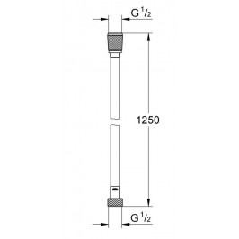 Silverflex dušo žarna 1250mm. 1/2"x1/2" *z