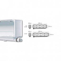 Potinkinė dėžutė 525x105x68 mm horizontalus išleidimas