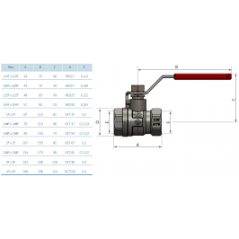 SENA ventilis 1/2" v/v ilga rankena (150103)