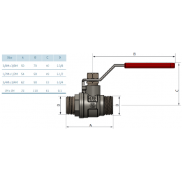 SENA ventilis 1/2" i/i ilga rankena (151103)