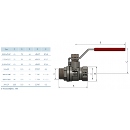 SENA ventilis 1"1/4 v/i ilga rankena (150606)