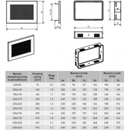 Grotelės VENTLAB 325x195 be žaliuzių baltos