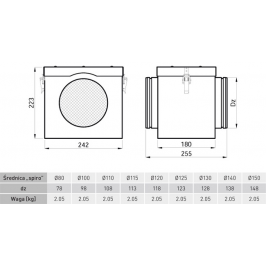 Filtras SFS150/IZ/FM-OC su izoliacija