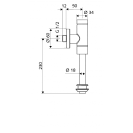 Pisuaro vandens nuleidimo mechanizmas Schellomat Basic