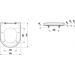 THE NEW CLASSIC WC dangtis su Soft Close lengvai nuimamas