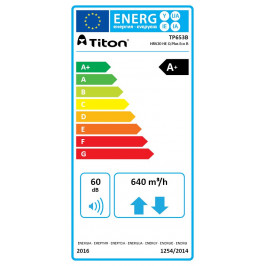 Rekuperatorius TITON HRV20 HE Q Plus B Eco su integruotu pultu dešininis 640m3/h@100Pa