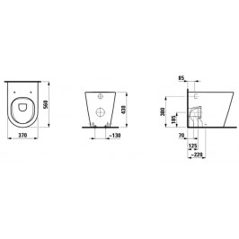 Kartell by LAUFEN pastatomas WC puodas Rimless baltas