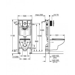 Rėmo 113M ir WC puodo BAU -3/6L su soft close dangčiu komplektas SOLIDO 4in1 (*16vnt/pall)