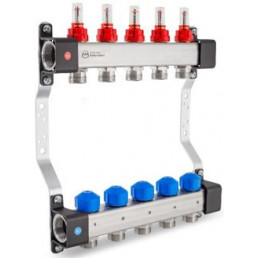 Grindinio šildymo kolekt. su debit. ir pav.vožtuvais KAN-therm InoxFlow UFS-4 žiedų sk. 4 ilgis 240 mm