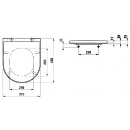 WC dangtis Kartell BY LAUFEN lengvai nuimamas baltas