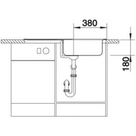 Plautuvė BLANCO TIPO XL 6 S 950x500 mm nerūdijantis plienas