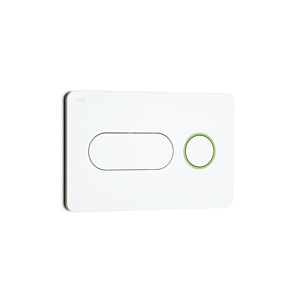 Mygtukas PL8 Dual Flush potinkiniams JIKA mod. PRO baltas apvadas žalias.
