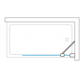 Stacionari vonios sienelė PXV1 800/1500 stiklas skaidrus profilis blizgus