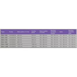 Paaukštinta potinkinė kolektoriaus spintelė KAN-therm Slim+ 550 750-850x550x110-160